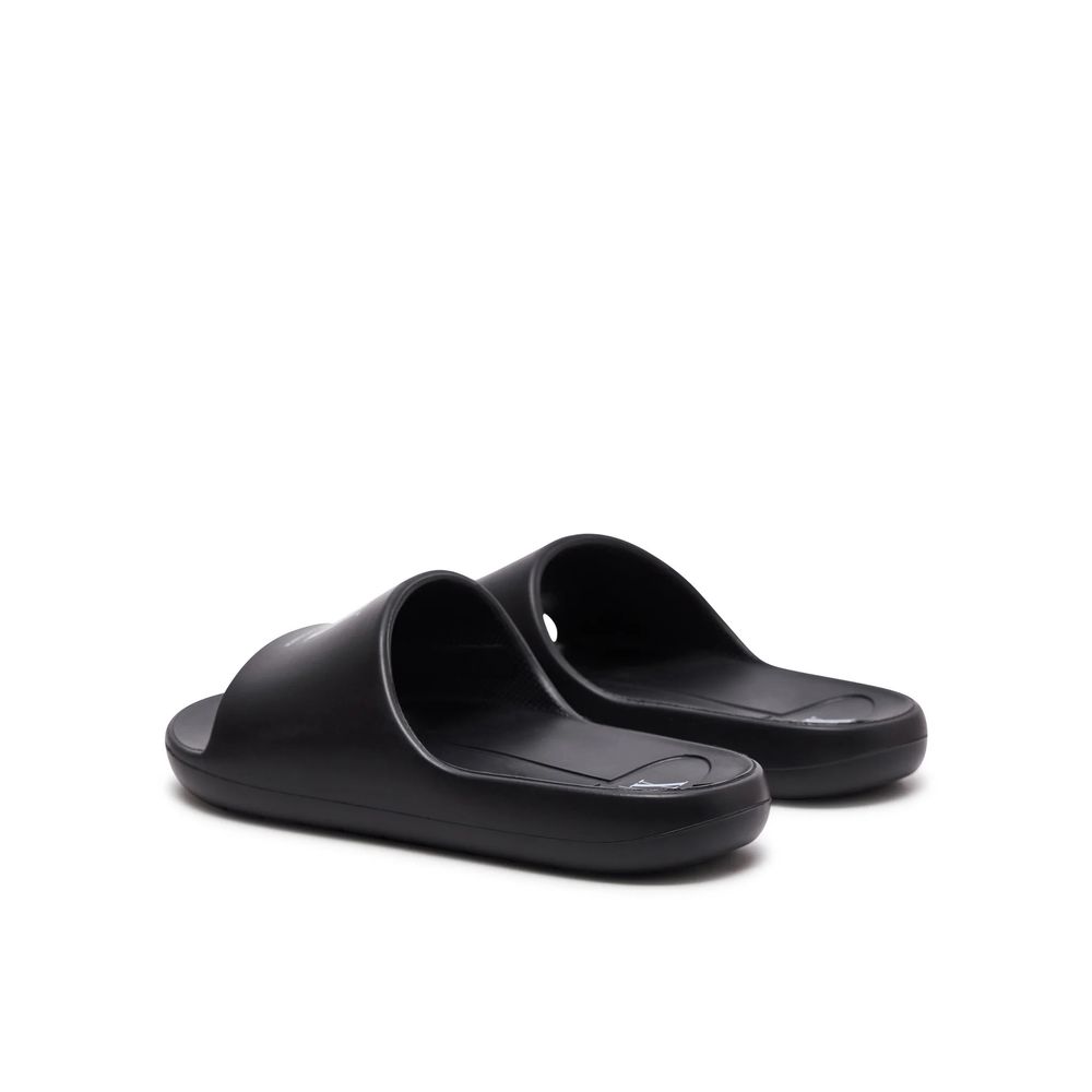 Armani Exchange sort og hvid polyethylen sandal