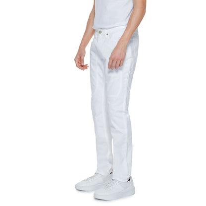 Jeckerson White Cotton Jeans & Pant