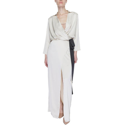 Sandro Ferrone Beige Polyesterkjole