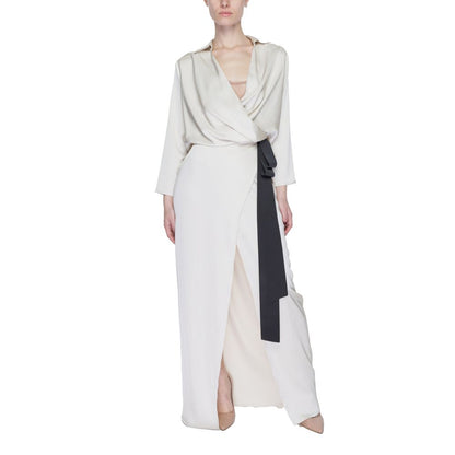 Sandro Ferrone Beige Polyesterkjole