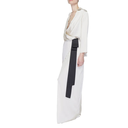 Sandro Ferrone Beige Polyesterkjole