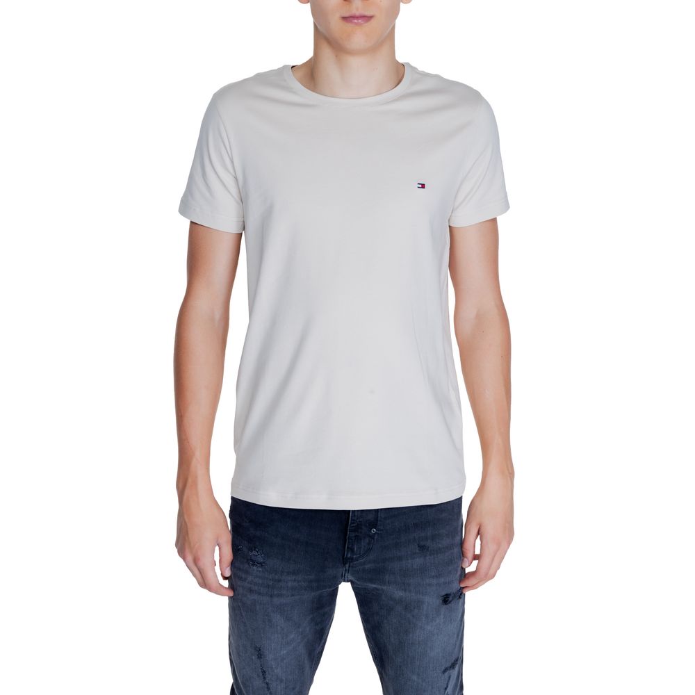 Tommy Hilfiger Beige T-shirt i bomuld