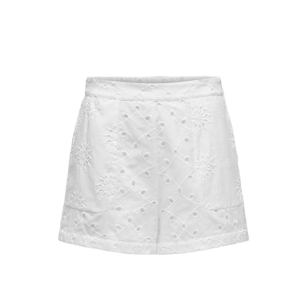 Kun White Cotton Short