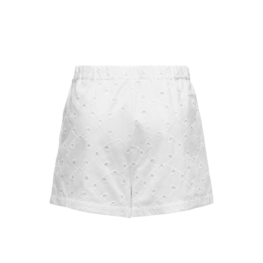 Kun White Cotton Short