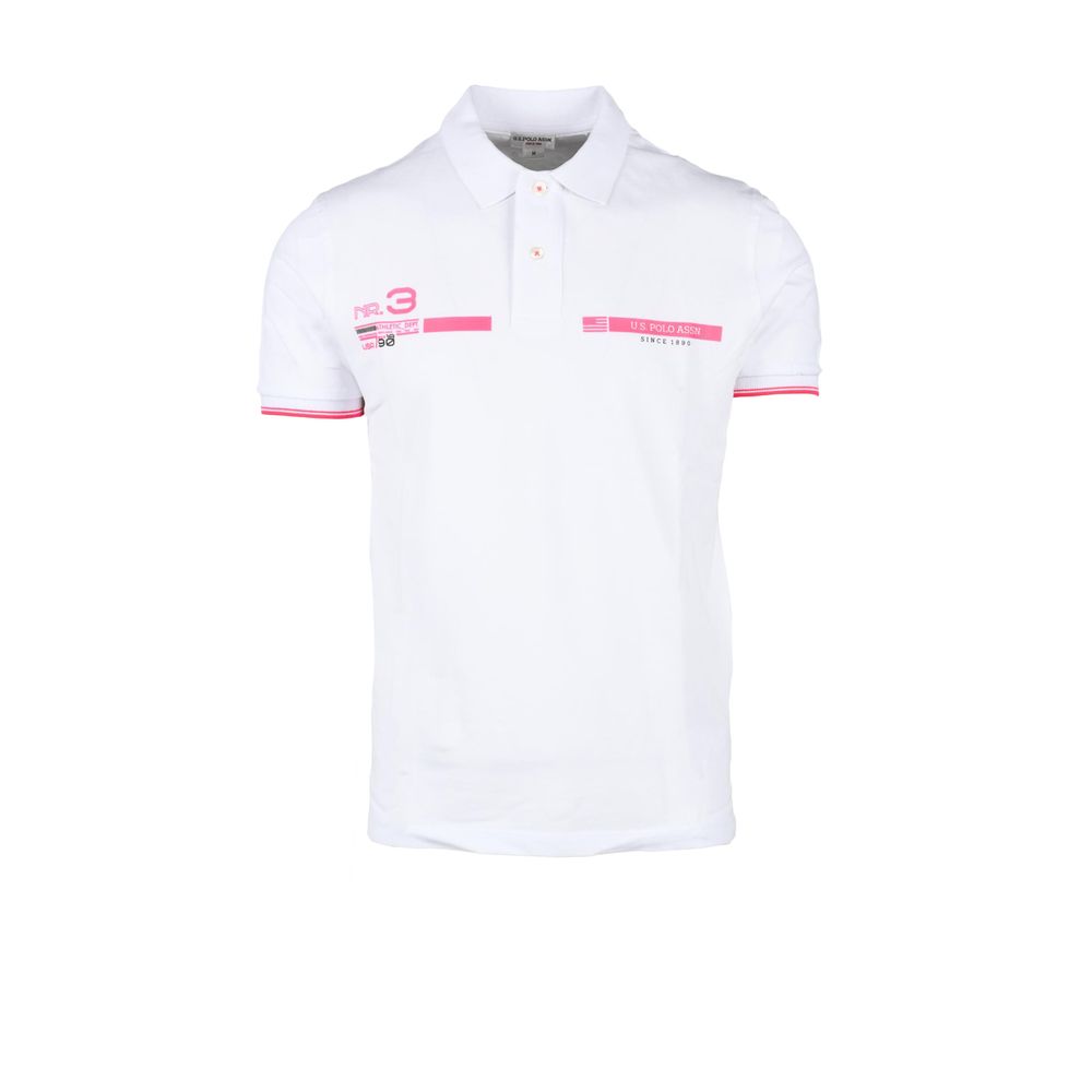 US POLO ASSN. Hvid poloshirt i bomuld