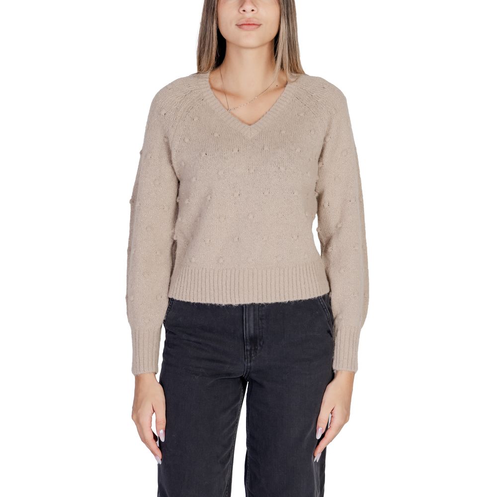 Vila Clothes Guld Polyester Sweater