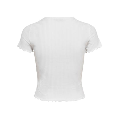 Only White Polyester Tops & T-Shirt