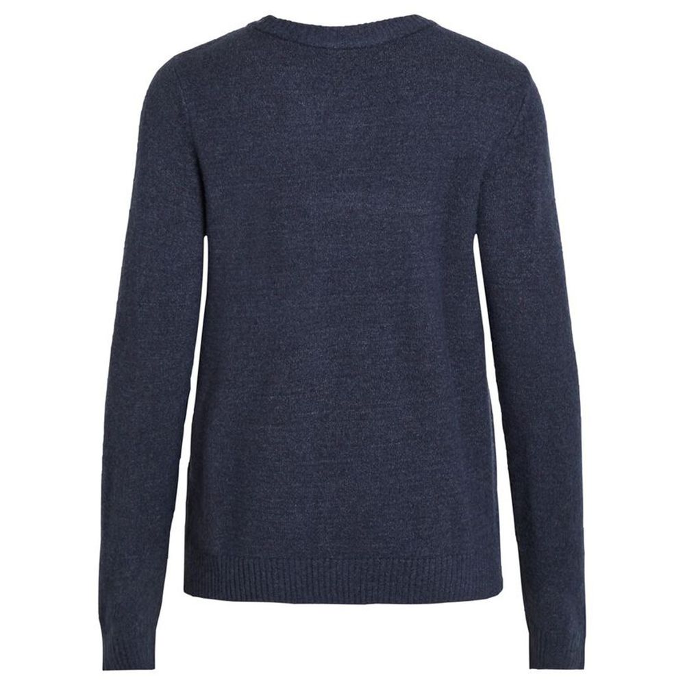 Vila Clothes Blue Viscose Sweater