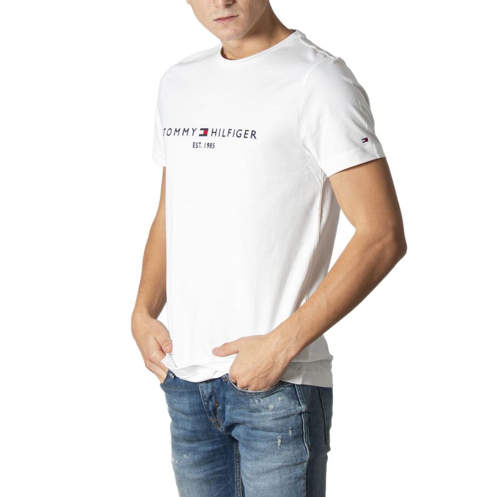 Tommy Hilfiger T-shirt i creme bomuld