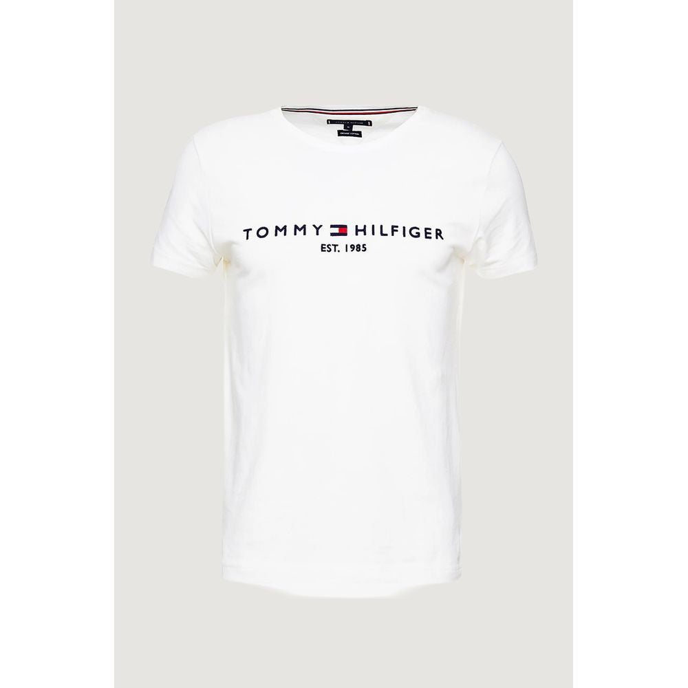 Tommy Hilfiger T-shirt i creme bomuld