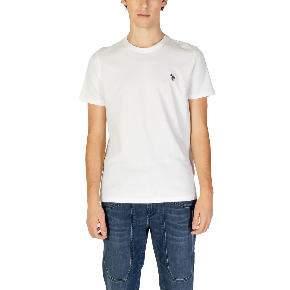 US POLO ASSN. Hvid T-shirt i bomuld