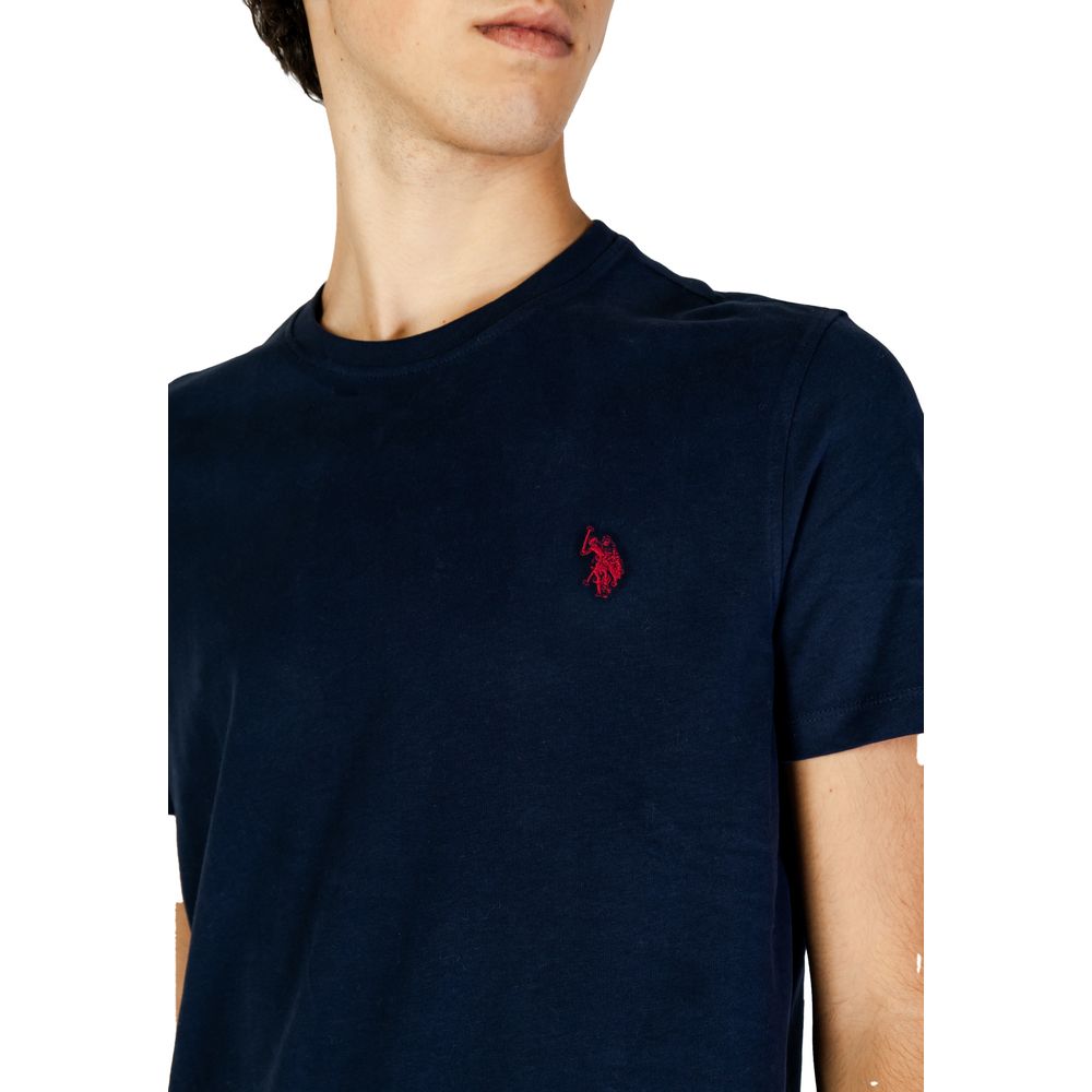 US POLO ASSN. Blå T-shirt i bomuld