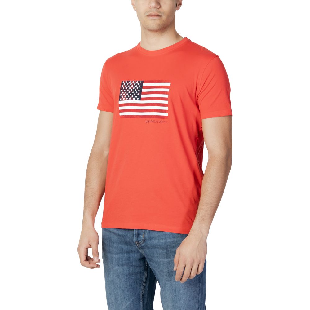 US POLO ASSN. Rød T-shirt i bomuld