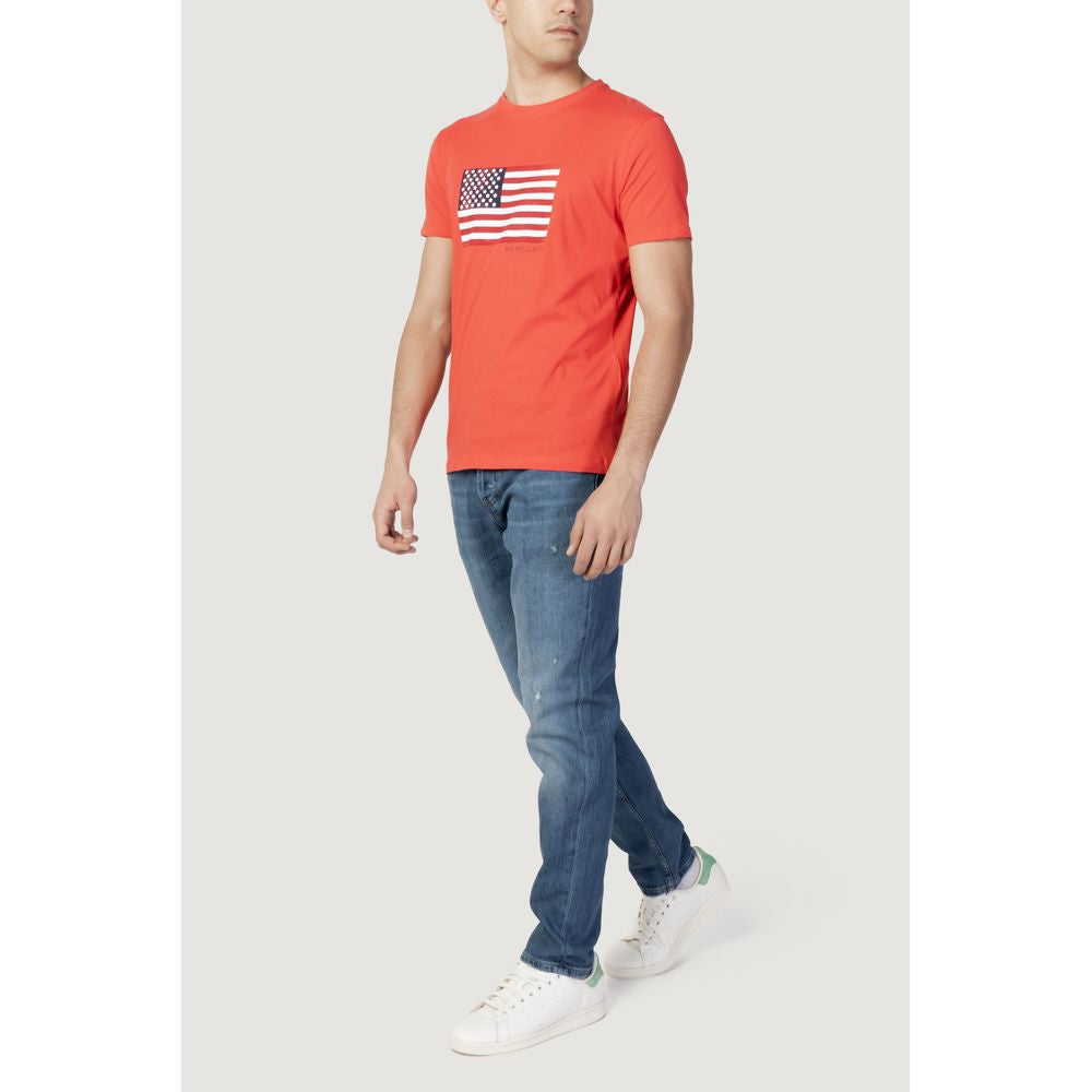 US POLO ASSN. Rød T-shirt i bomuld