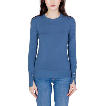 Guess Blue Cotton Tops & T-Shirt