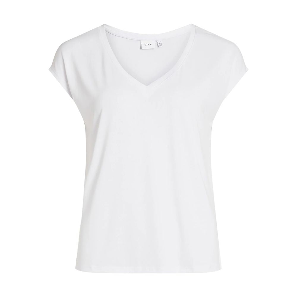 Vila Clothes White Tencel Toppe &amp; T-Shirt