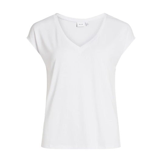 Vila Clothes White Tencel Toppe &amp; T-Shirt