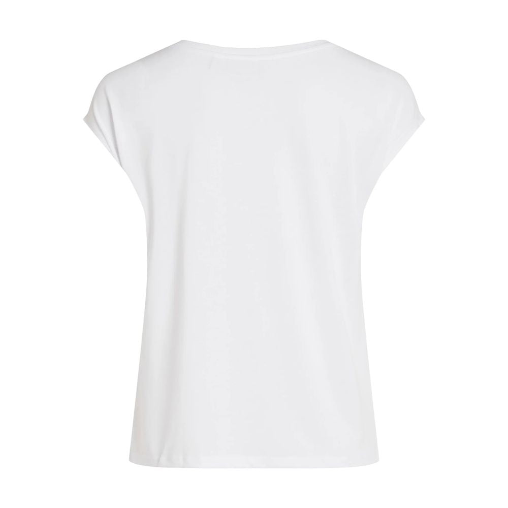 Vila Clothes White Tencel Toppe &amp; T-Shirt