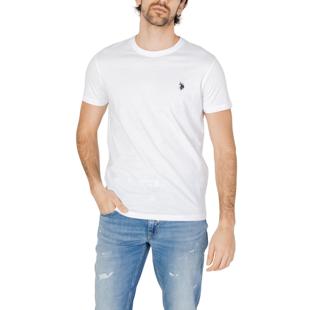 US POLO ASSN. Hvid T-shirt i bomuld