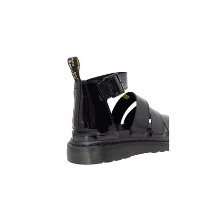 Dr. Martens sort lædersandal