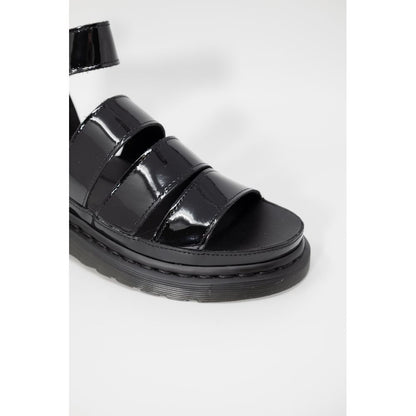 Dr. Martens sort lædersandal