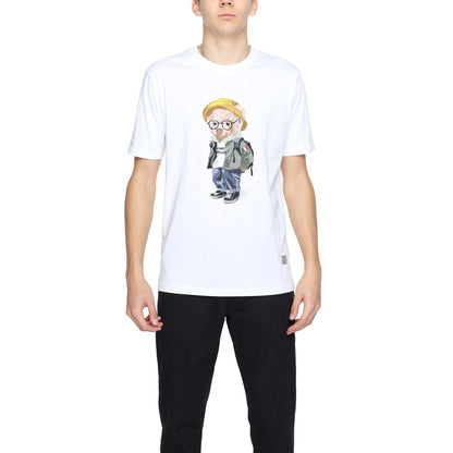 Gianni Lupo Hvid Bomulds T-shirt