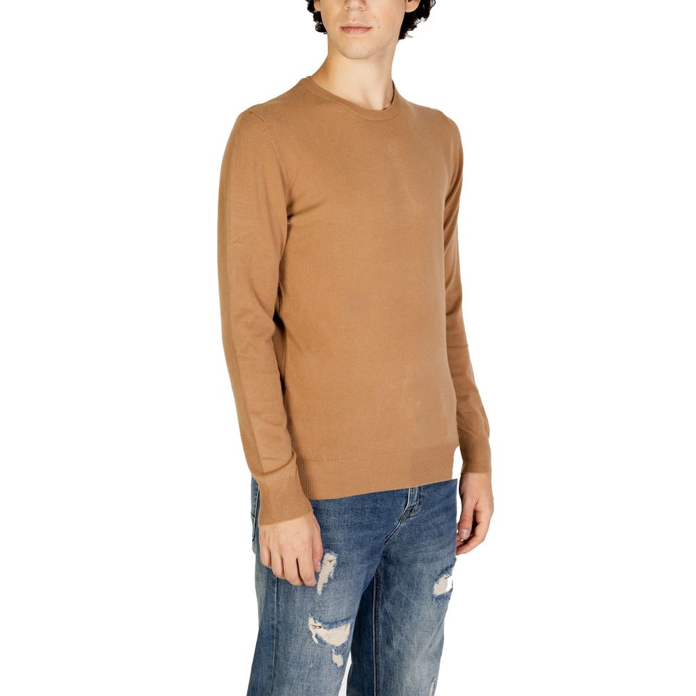 Gianni Lupo Brown Polyester Sweater