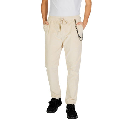 Gianni Lupo Cremefarvede Bomuld Jeans &amp; Bukser