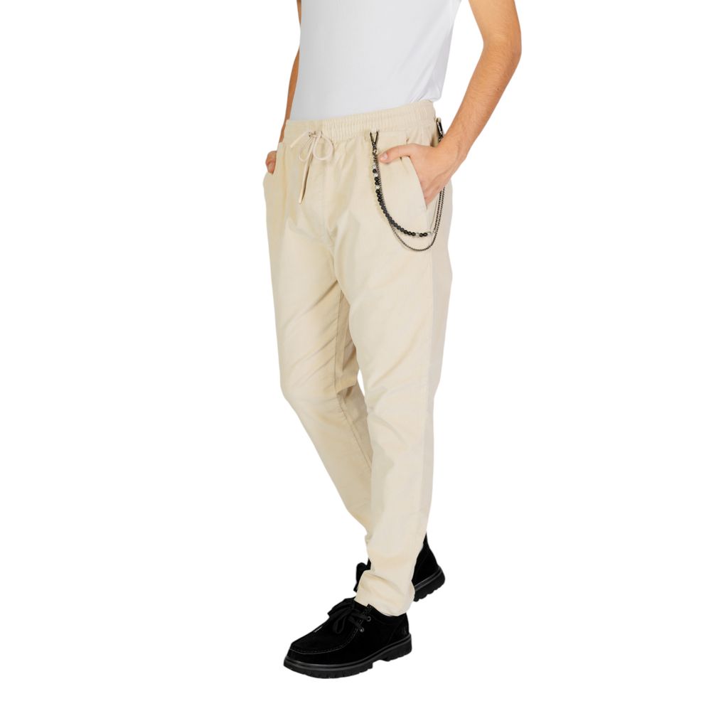 Gianni Lupo Cream Cotton Jeans & Pant