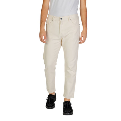 Gianni Lupo Cremefarvede Bomuld Jeans &amp; Bukser