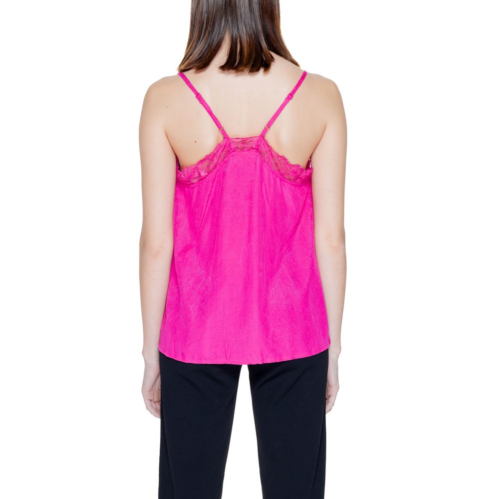 Vila Clothes Pink Viscose Toppe &amp; T-Shirt