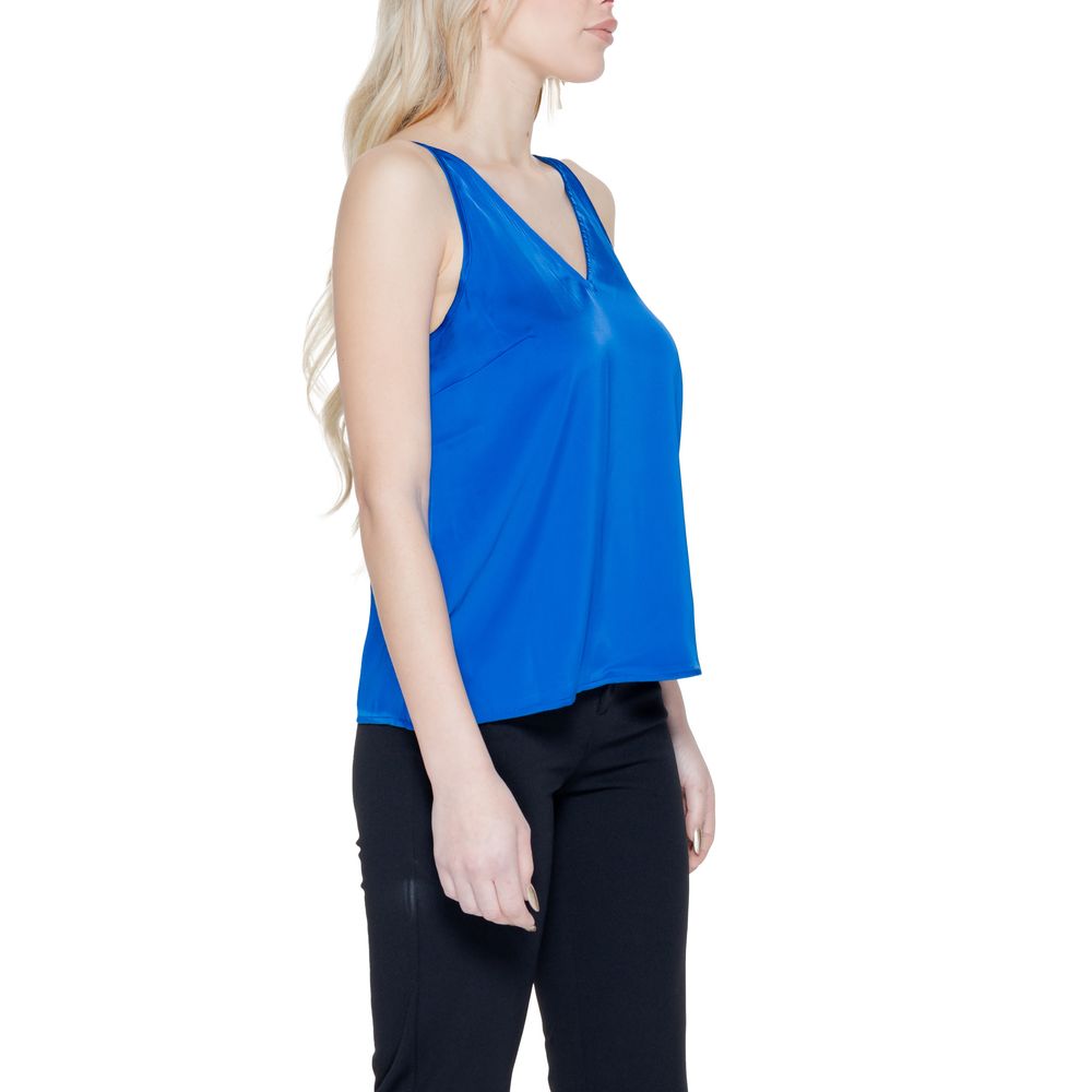 Vila Clothes Blue Polyester Toppe &amp; T-Shirt