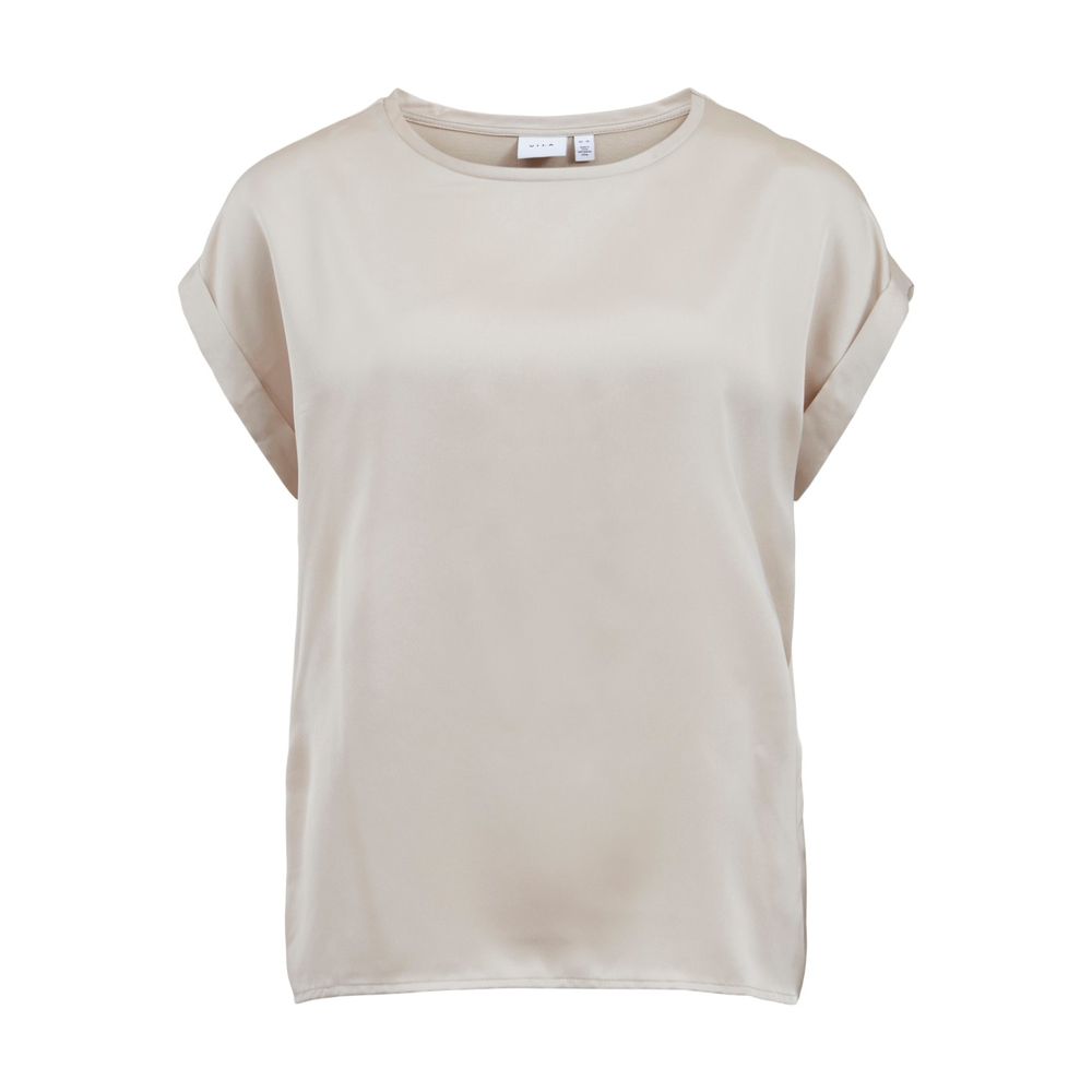 Vila Clothes Guld Bomuld Toppe &amp; T-shirt