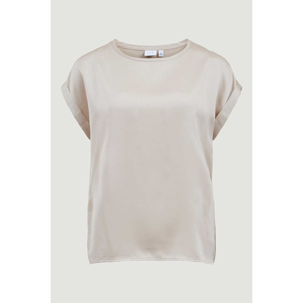 Vila Clothes Guld Bomuld Toppe &amp; T-shirt