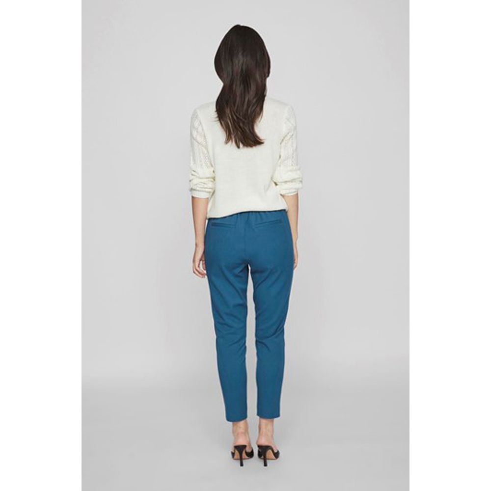 Vila Clothes Blue Polyester Jeans &amp; Pant