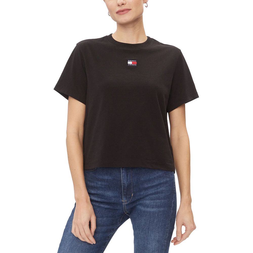 Tommy Hilfiger Jeans Sort Genbrugsbomuld Toppe &amp; T-shirt