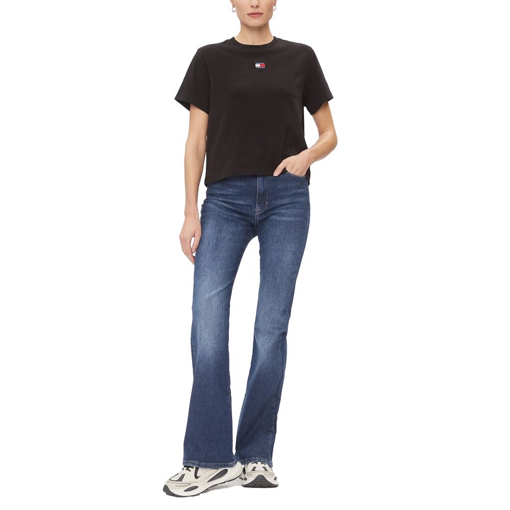 Tommy Hilfiger Jeans Sort Genbrugsbomuld Toppe &amp; T-shirt