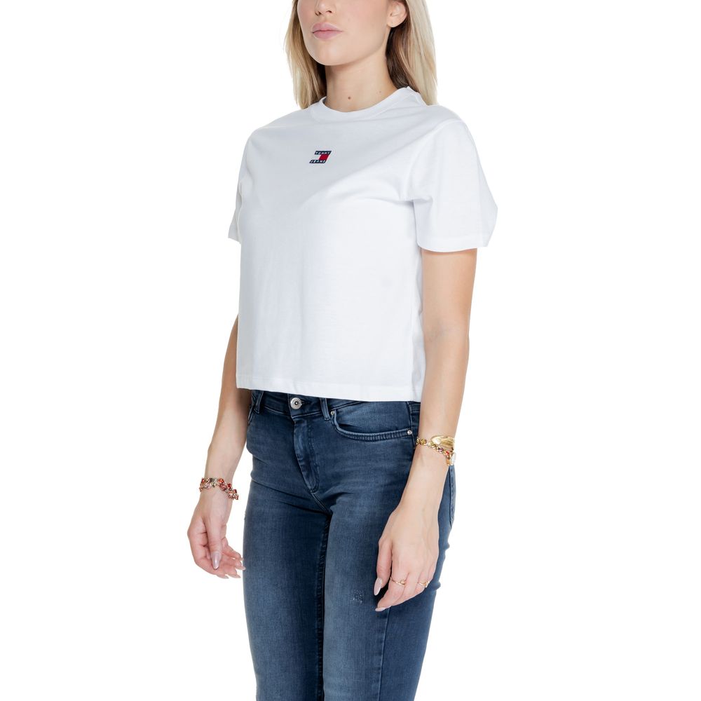 Tommy Hilfiger Jeans Hvide Genbrugsbomuld Toppe &amp; T-shirt