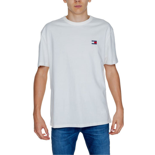 Tommy Hilfiger Jeans Hvid T-shirt i bomuld