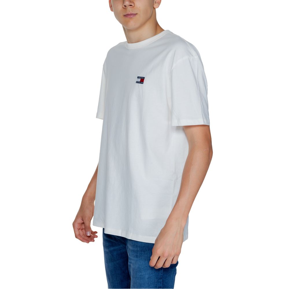 Tommy Hilfiger Jeans Hvid T-shirt i bomuld