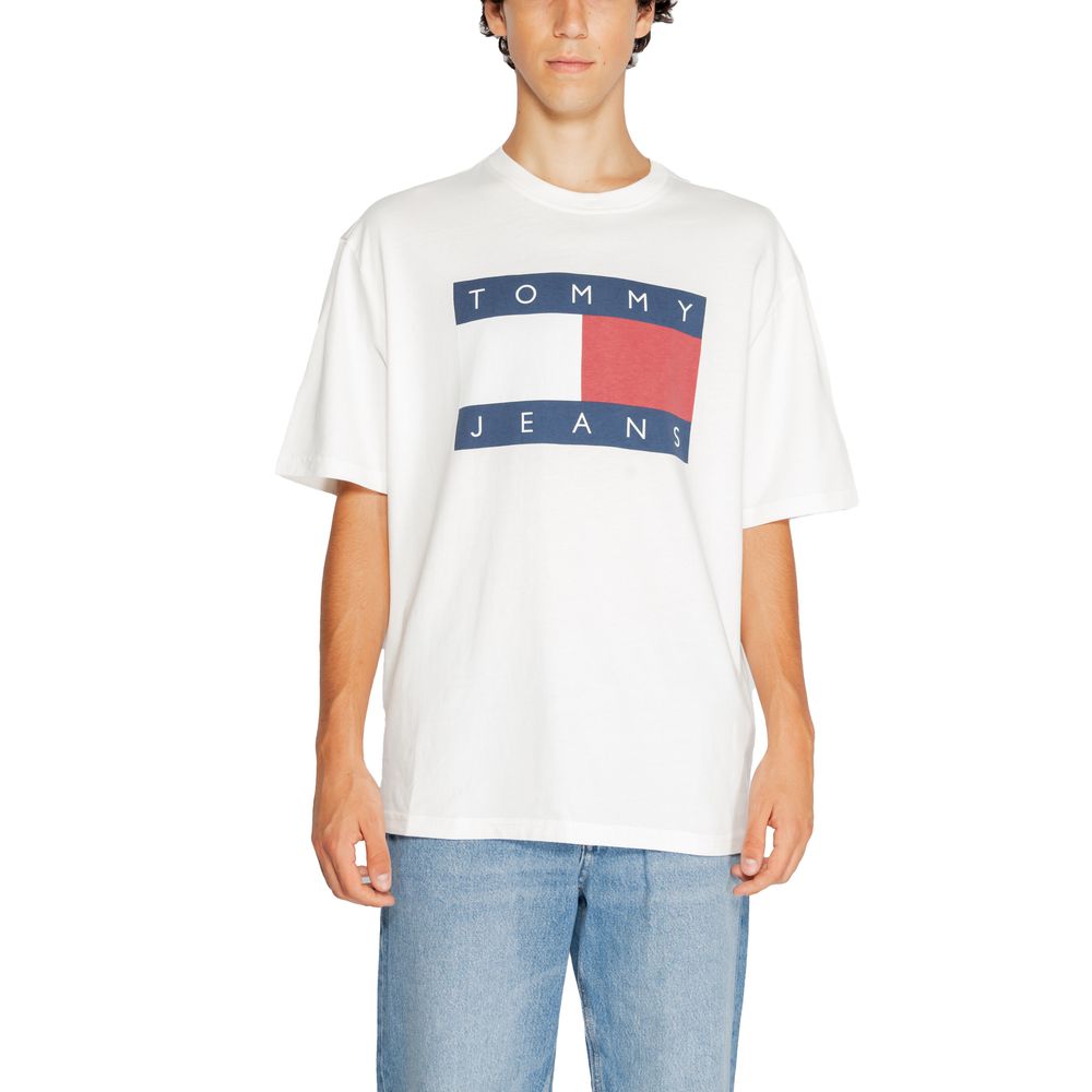 Tommy Hilfiger Jeans Hvid T-shirt i bomuld