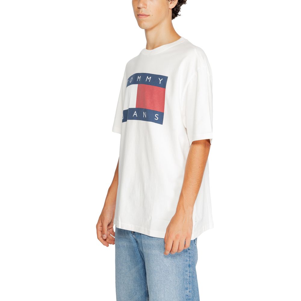 Tommy Hilfiger Jeans Hvid T-shirt i bomuld