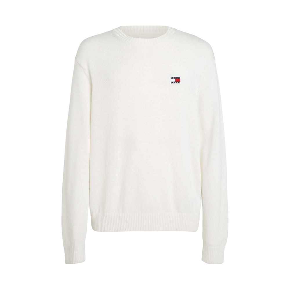 Tommy Hilfiger Jeans Hvid Genbrugspolyester Sweater