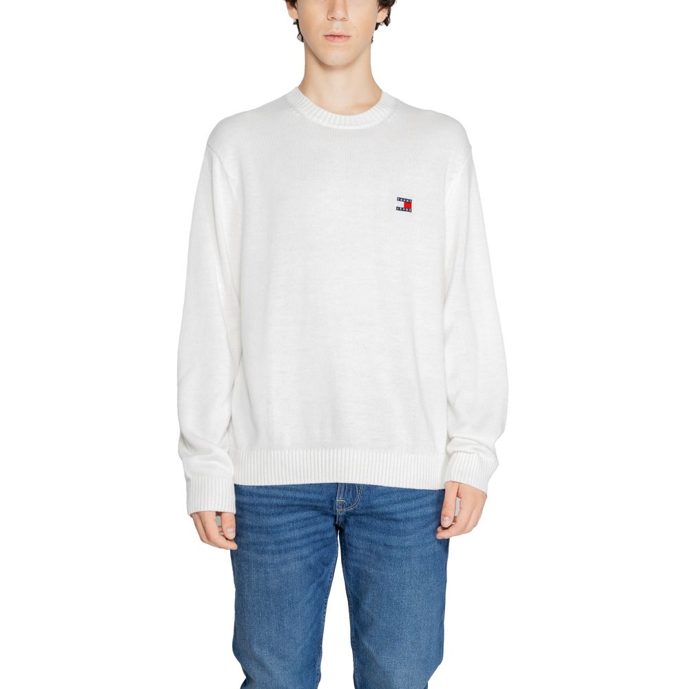 Tommy Hilfiger Jeans Hvid Genbrugspolyester Sweater