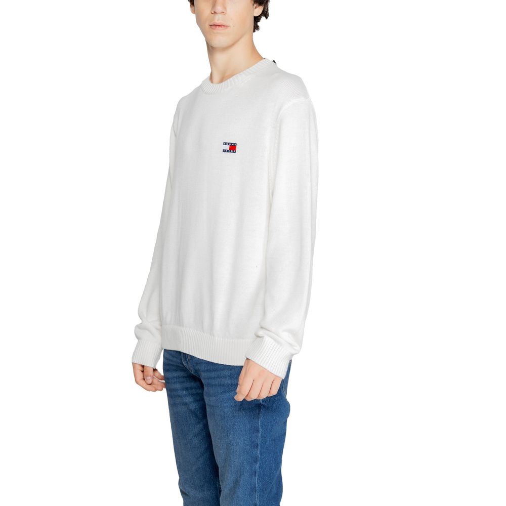 Tommy Hilfiger Jeans Hvid Genbrugspolyester Sweater