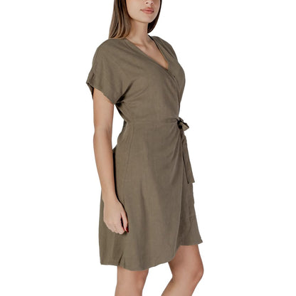 B.Young Green Viscose Dress