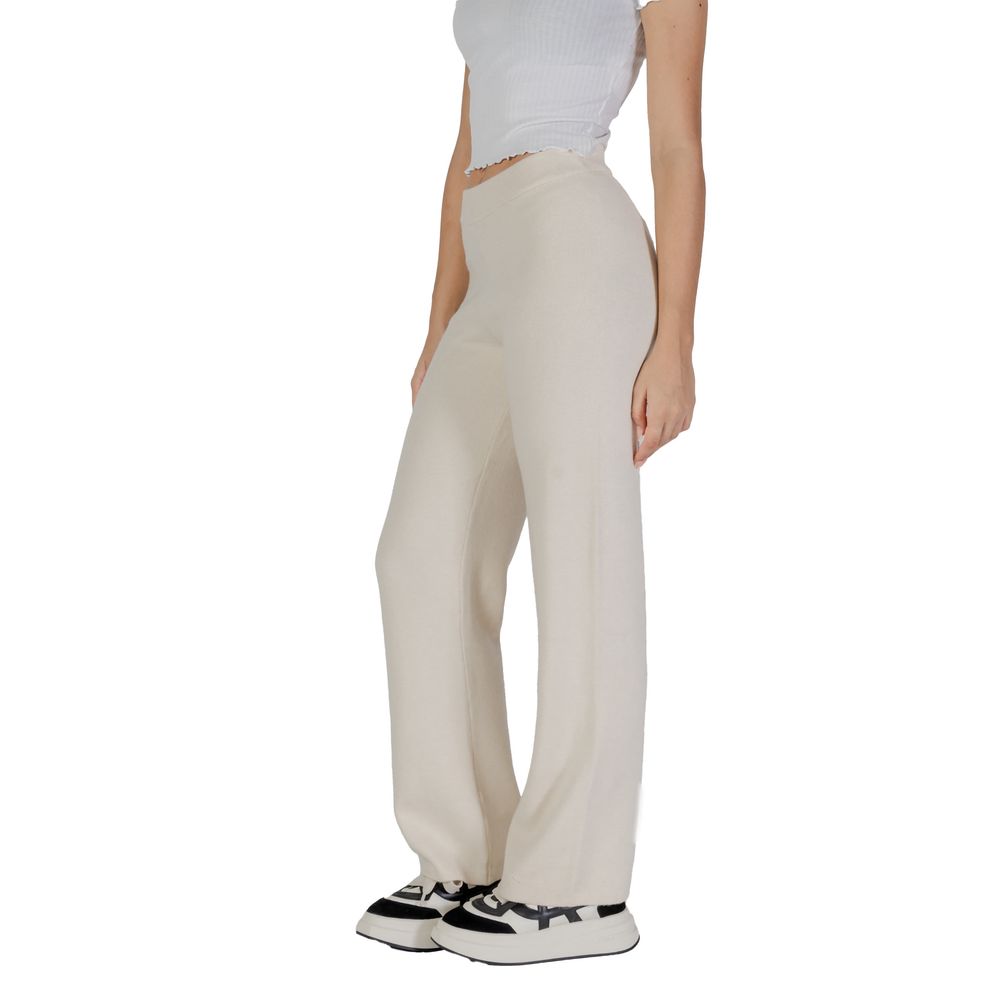 Vero Moda Cream Viscose Jeans &amp; Pant