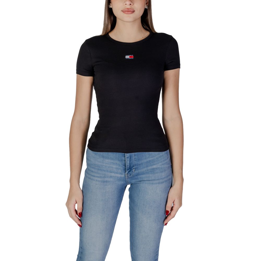 Tommy Hilfiger Jeans Sorte Bomuld Rigenerato Toppe &amp; T-shirt