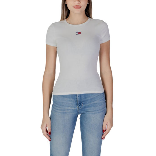 Tommy Hilfiger Jeans Creme Bomuld Rigenerato Toppe &amp; T-shirt