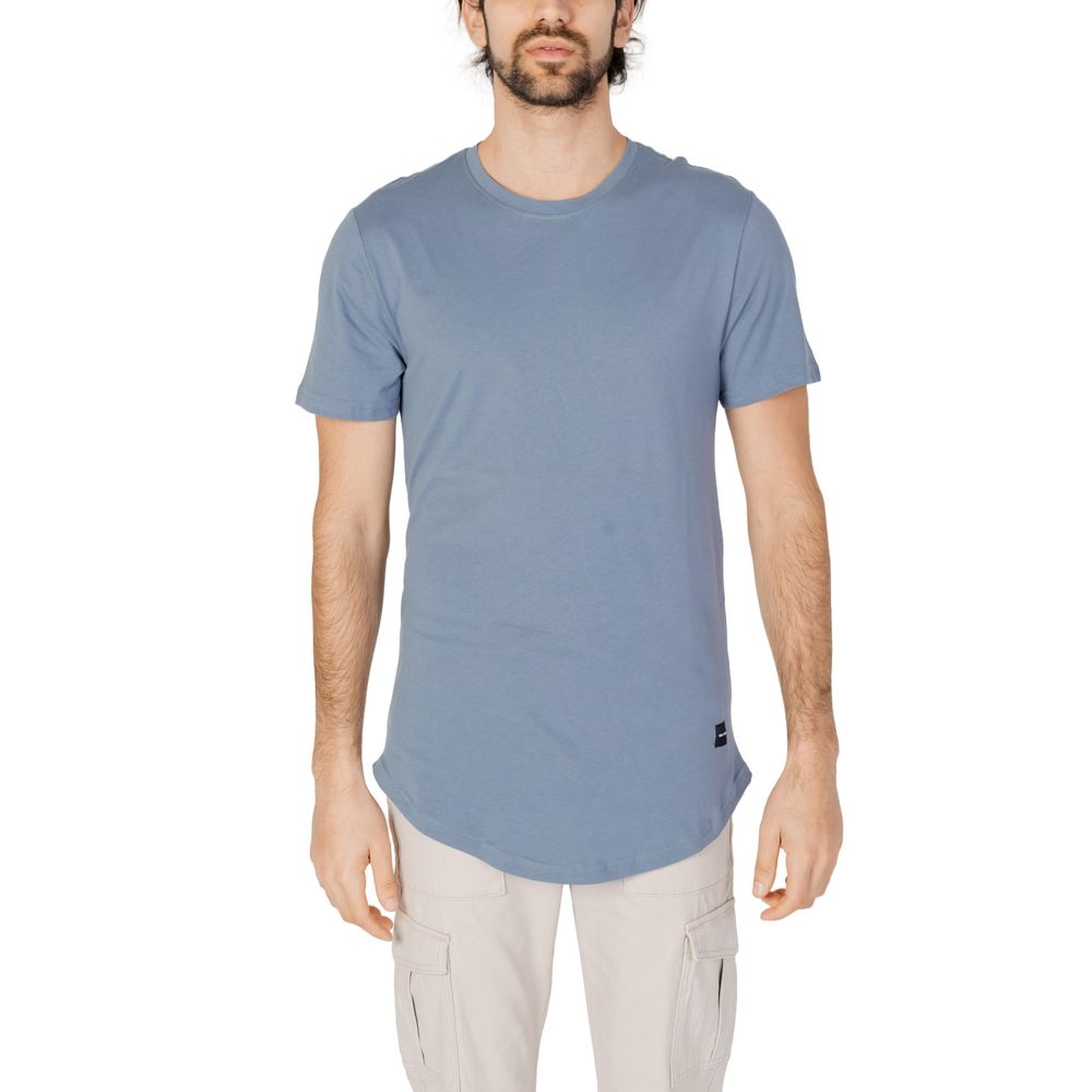 Only & Sons Blue Cotton T-Shirt